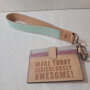 Consuela Colorful Wristlet Card Holder Leather And Glitter Vinyl